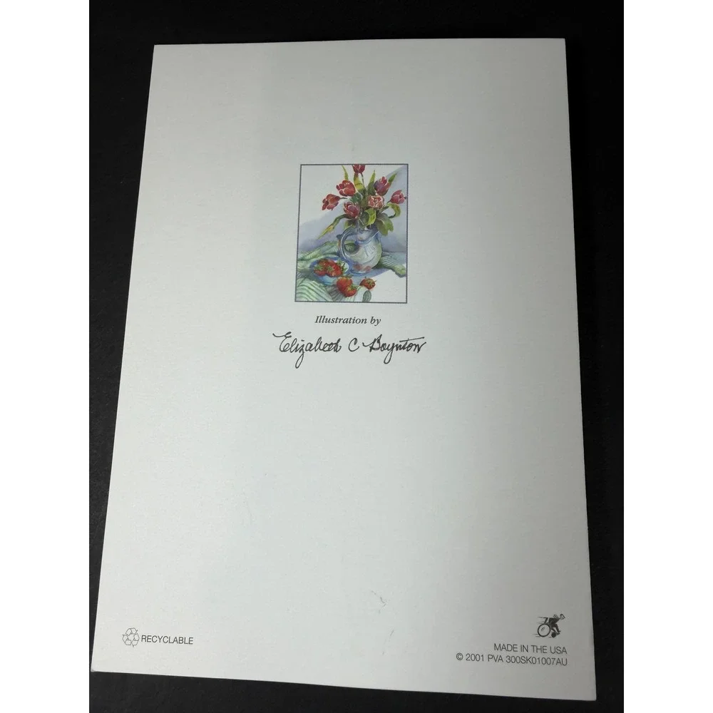 VTG PVA Friendship Greeting Cards Set 5 Blue Floral Butterfly Note Cards